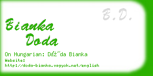 bianka doda business card